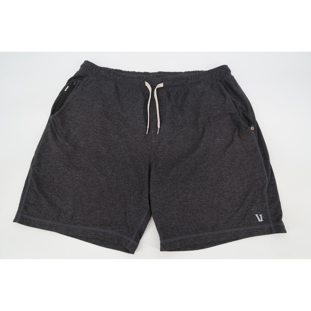 Vuori Ponto Performance Shorts 7" Mens XL Charcoal Gray Zipper Pockets V344